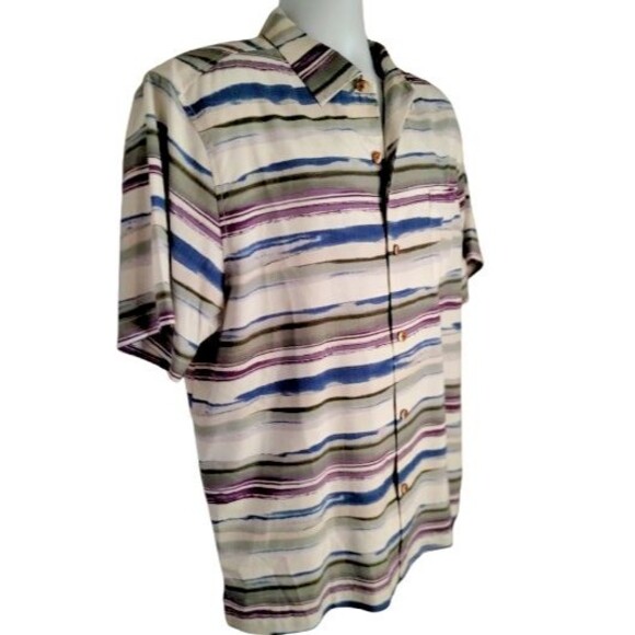 TOMMY BAHAMA Island Zone Camp Button Down Shirt Men's Size L - Picture 3 of 6